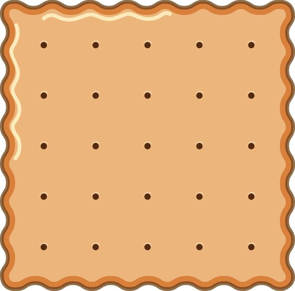 biscoito quadrado em estilo cartoon isolado vetor