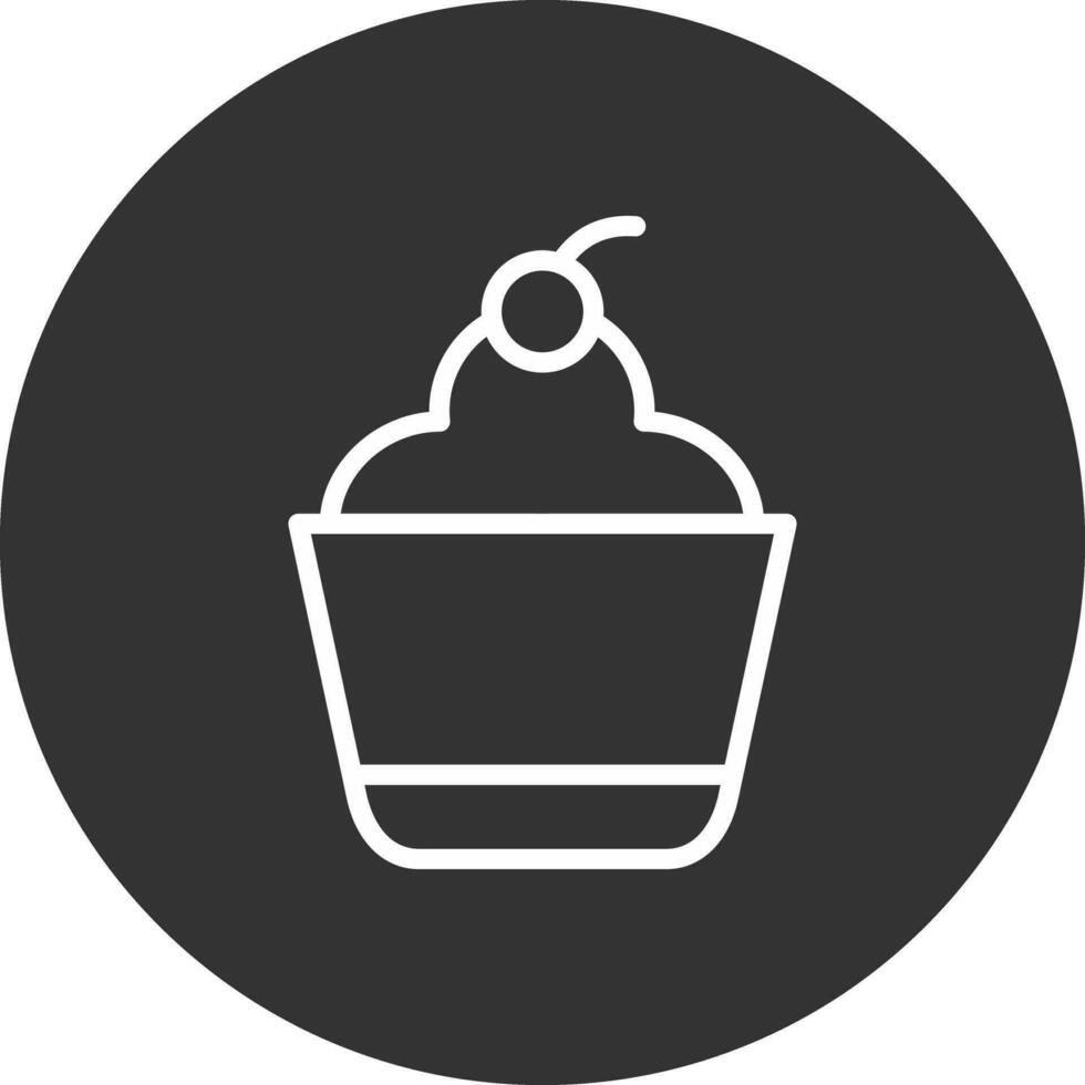 design de ícone criativo de cupcake vetor