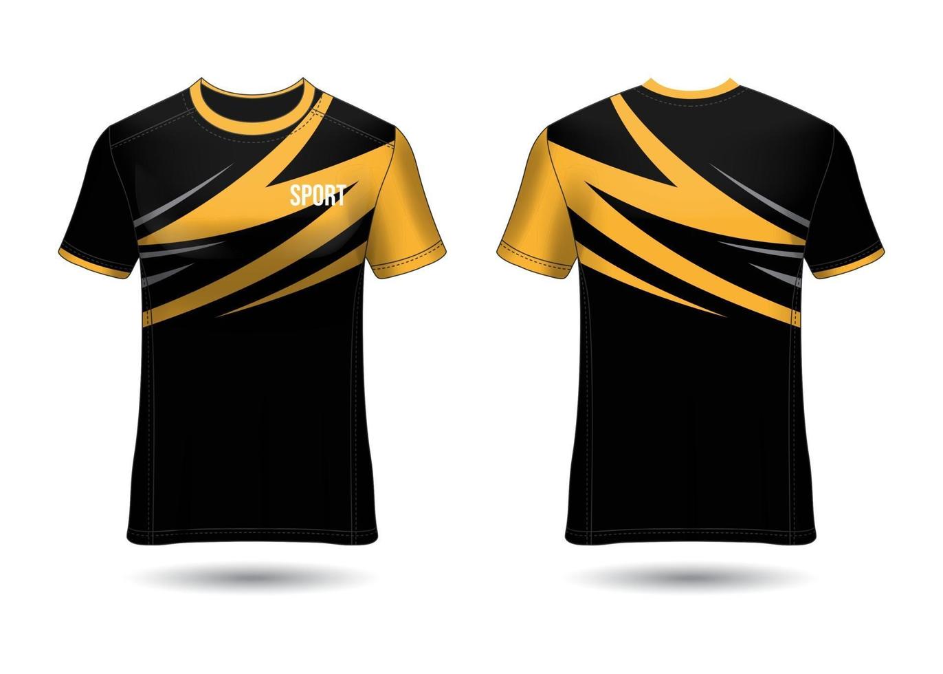 design de esporte de t-shirt. camisa de corrida. vista frontal e traseira uniforme. vetor