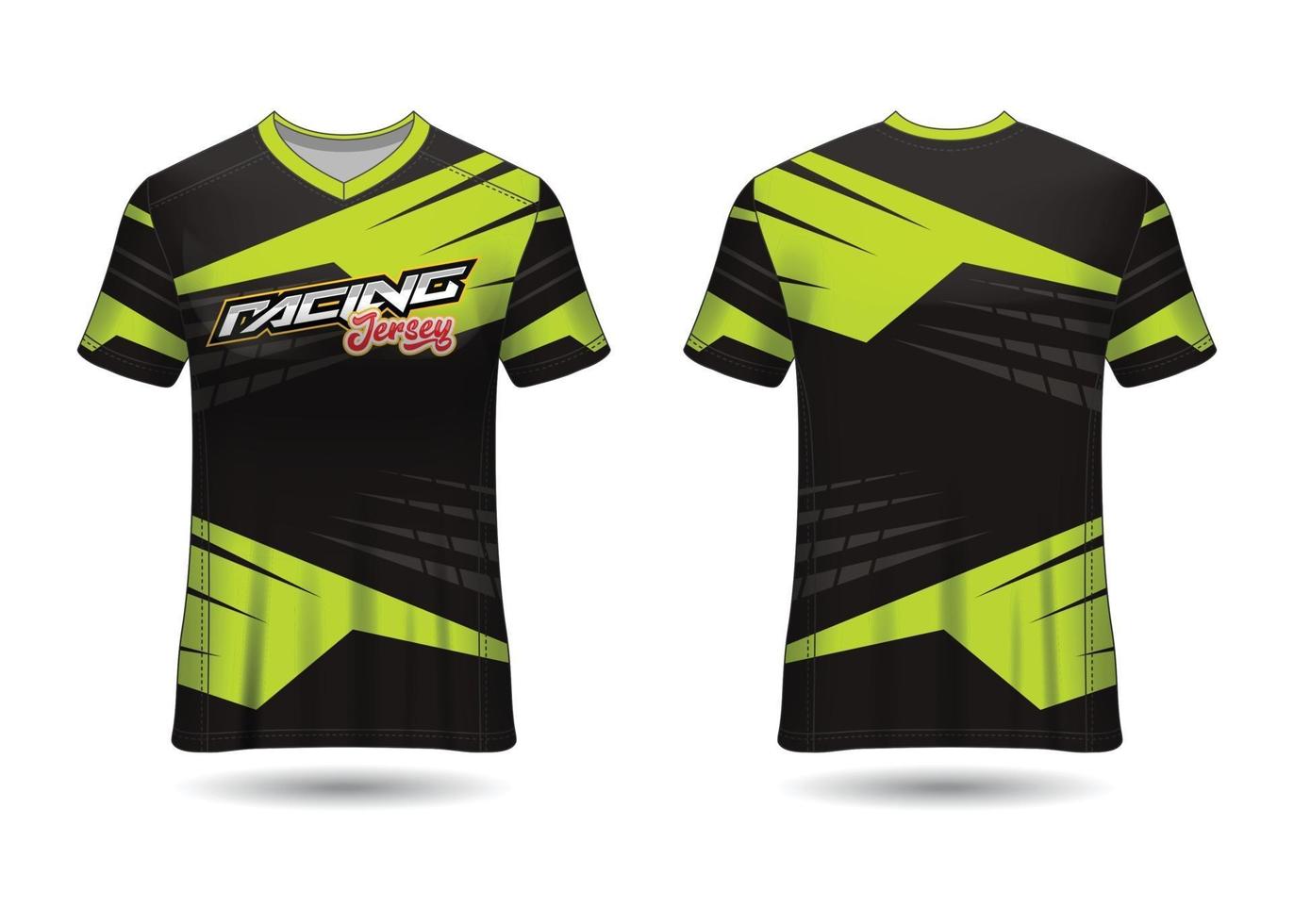 design de esporte de t-shirt. camisa de corrida. vista frontal e traseira uniforme. vetor