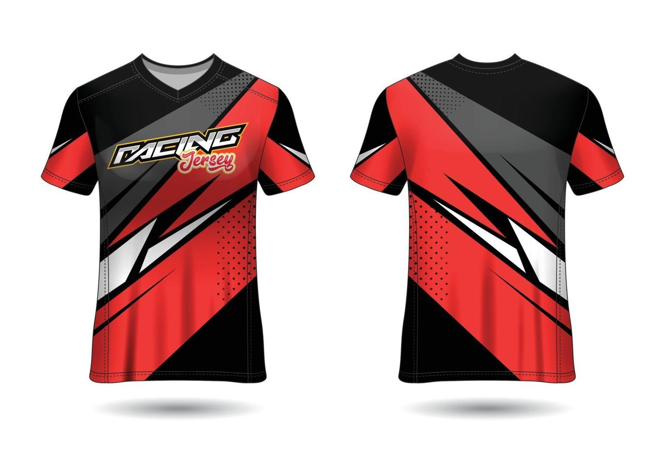 design de esporte de t-shirt. camisa de corrida. vista frontal e traseira uniforme. vetor