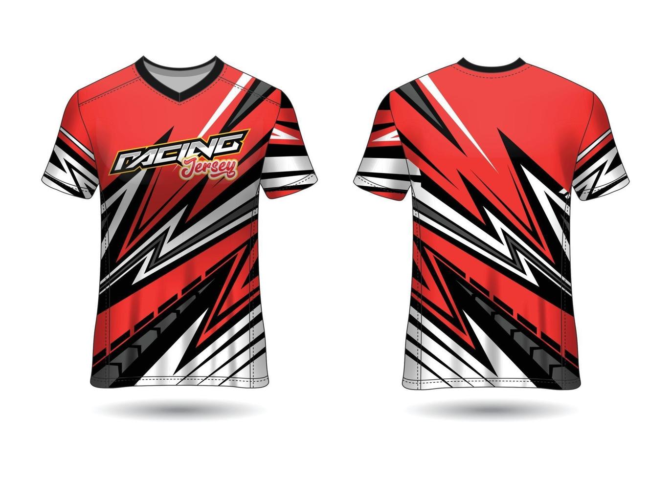 design de esporte de t-shirt. camisa de corrida. vista frontal e traseira uniforme. vetor