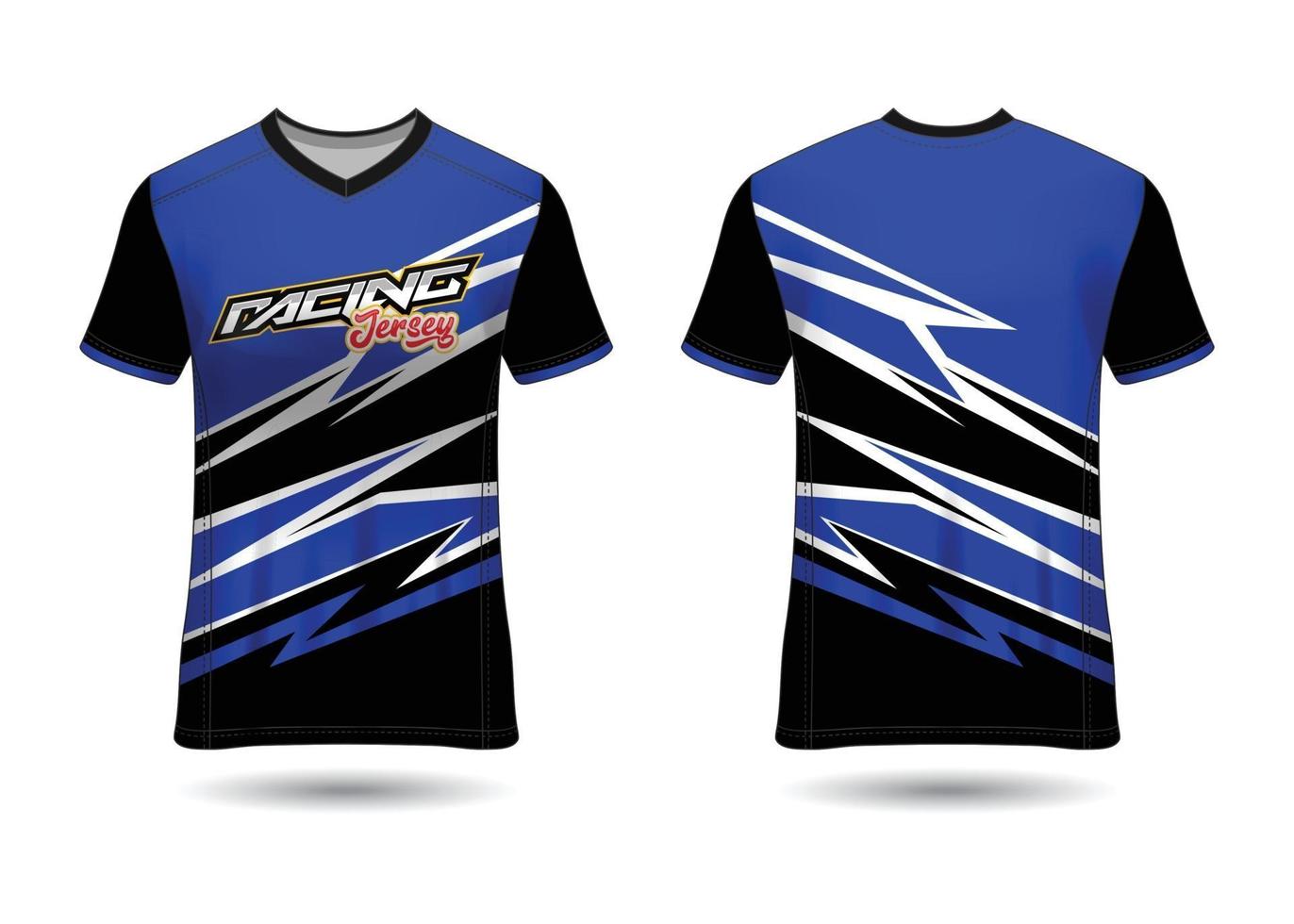 design de esporte de t-shirt. camisa de corrida. vista frontal e traseira uniforme. vetor