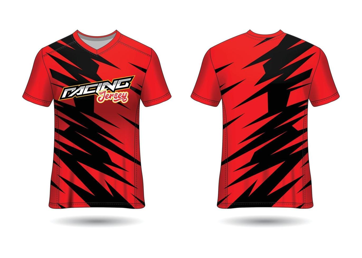 design de esporte de t-shirt. camisa de corrida. vista frontal e traseira uniforme. vetor