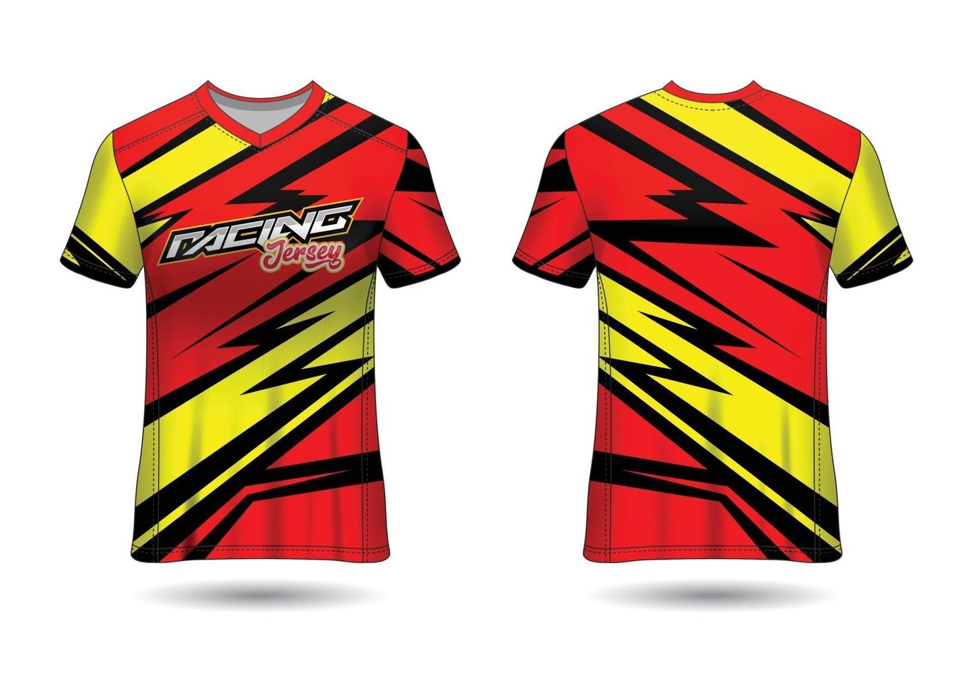 design de esporte de t-shirt. camisa de corrida. vista frontal e traseira uniforme. vetor