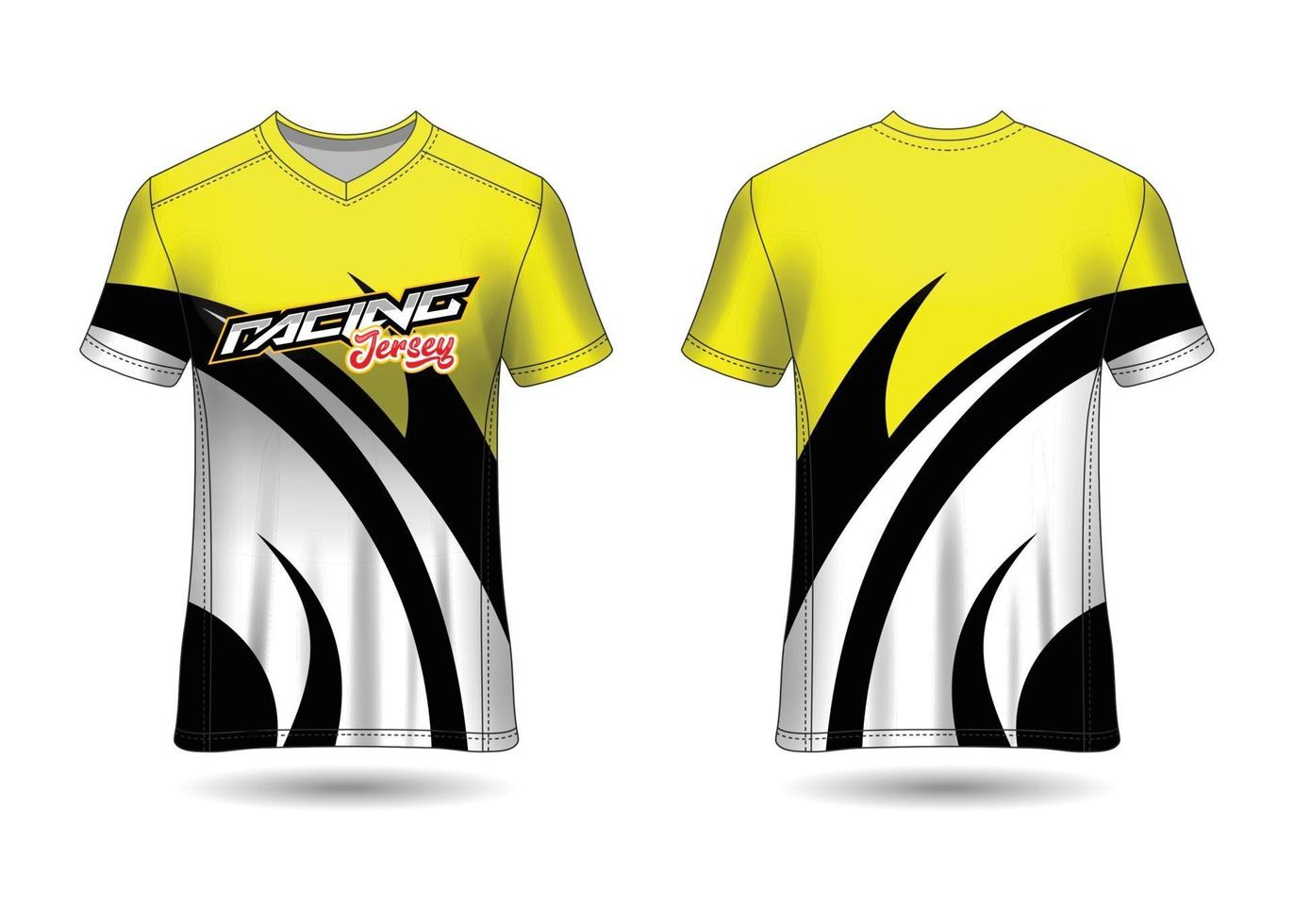 design de esporte de t-shirt. camisa de corrida. vista frontal e traseira uniforme. vetor