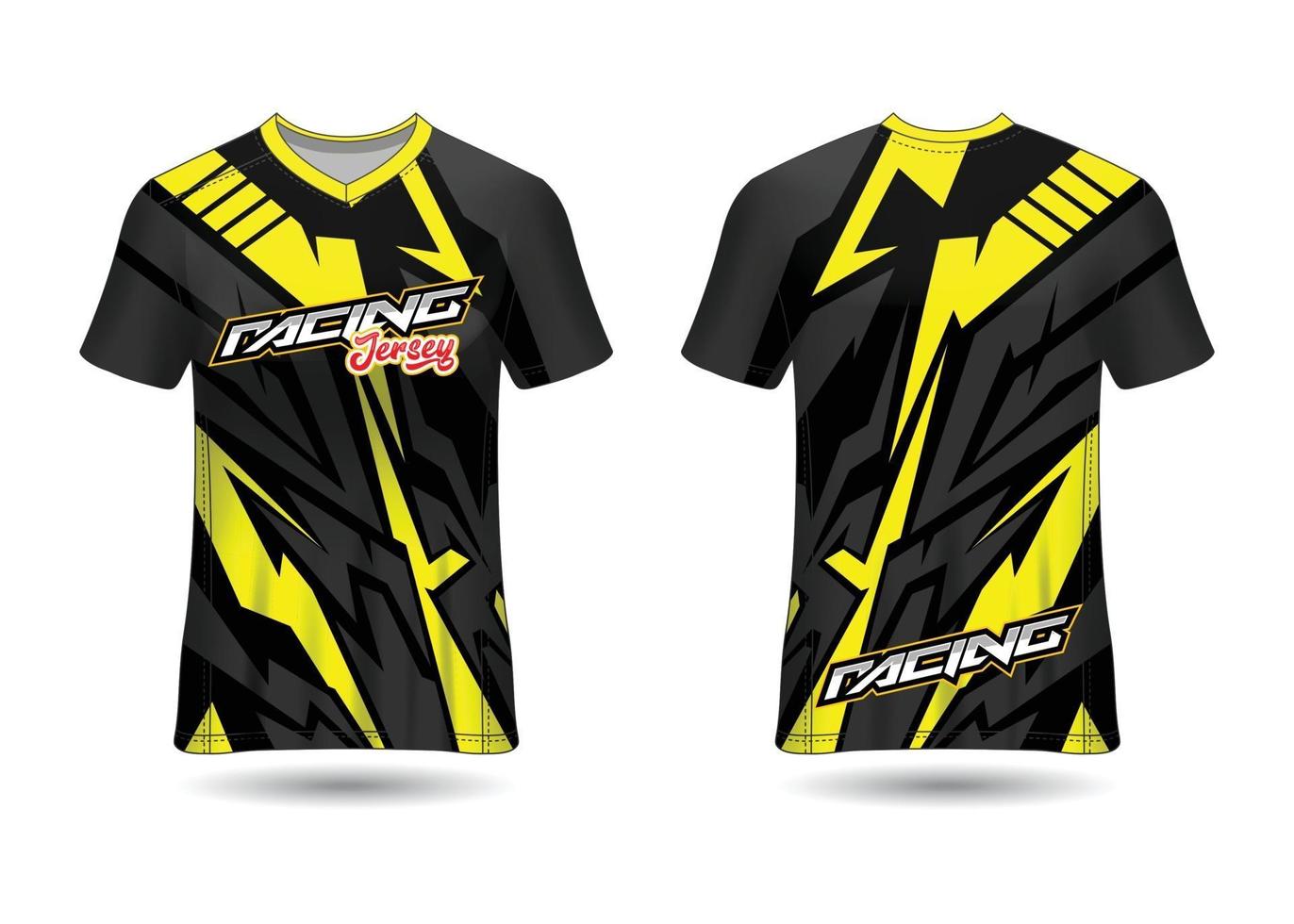 design de esporte de t-shirt. camisa de corrida. vista frontal e traseira uniforme. vetor