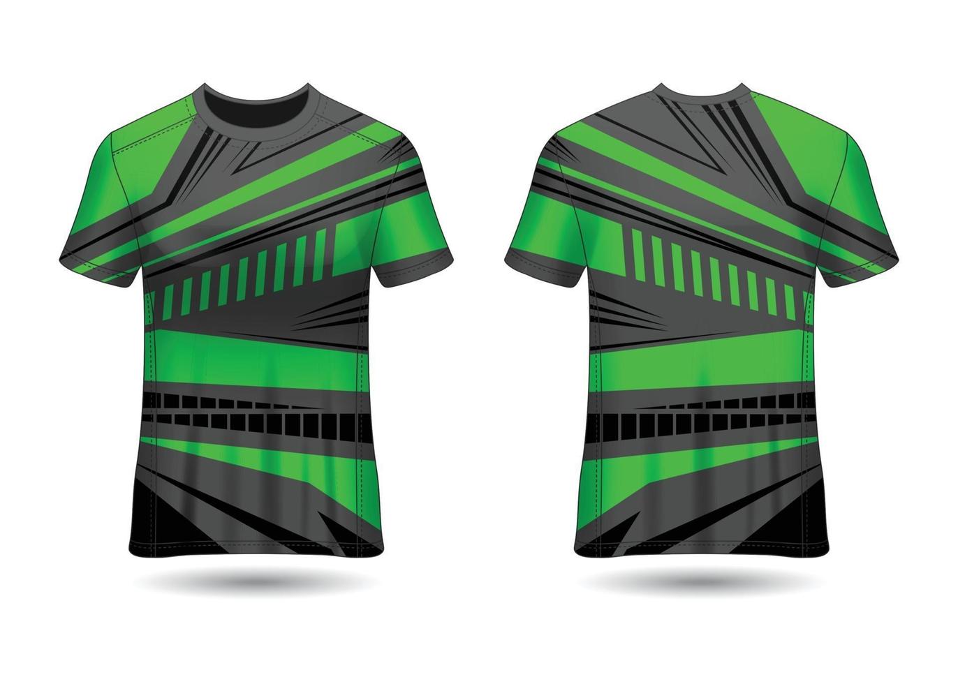 design de esporte de t-shirt. camisa de corrida. vista frontal e traseira uniforme. vetor