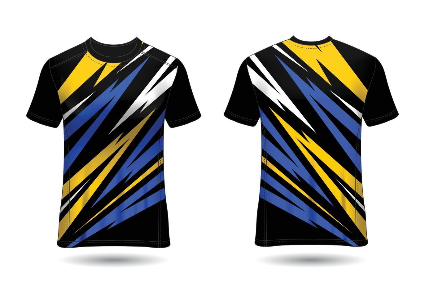 design de esporte de t-shirt. camisa de corrida. vista frontal e traseira uniforme. vetor