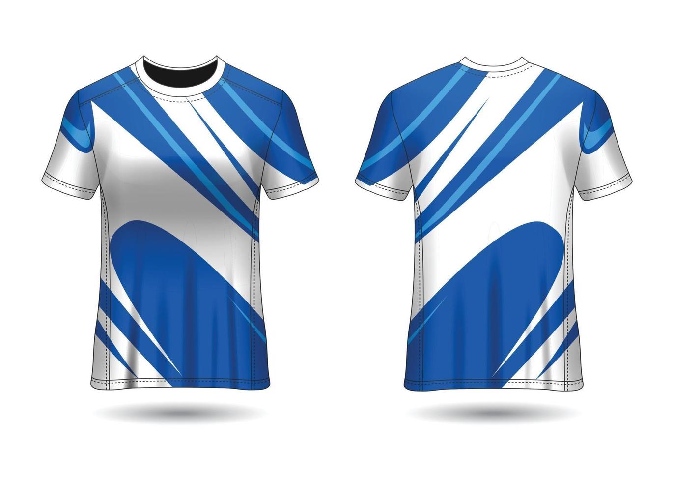 design de esporte de t-shirt. camisa de corrida. vista frontal e traseira uniforme. vetor