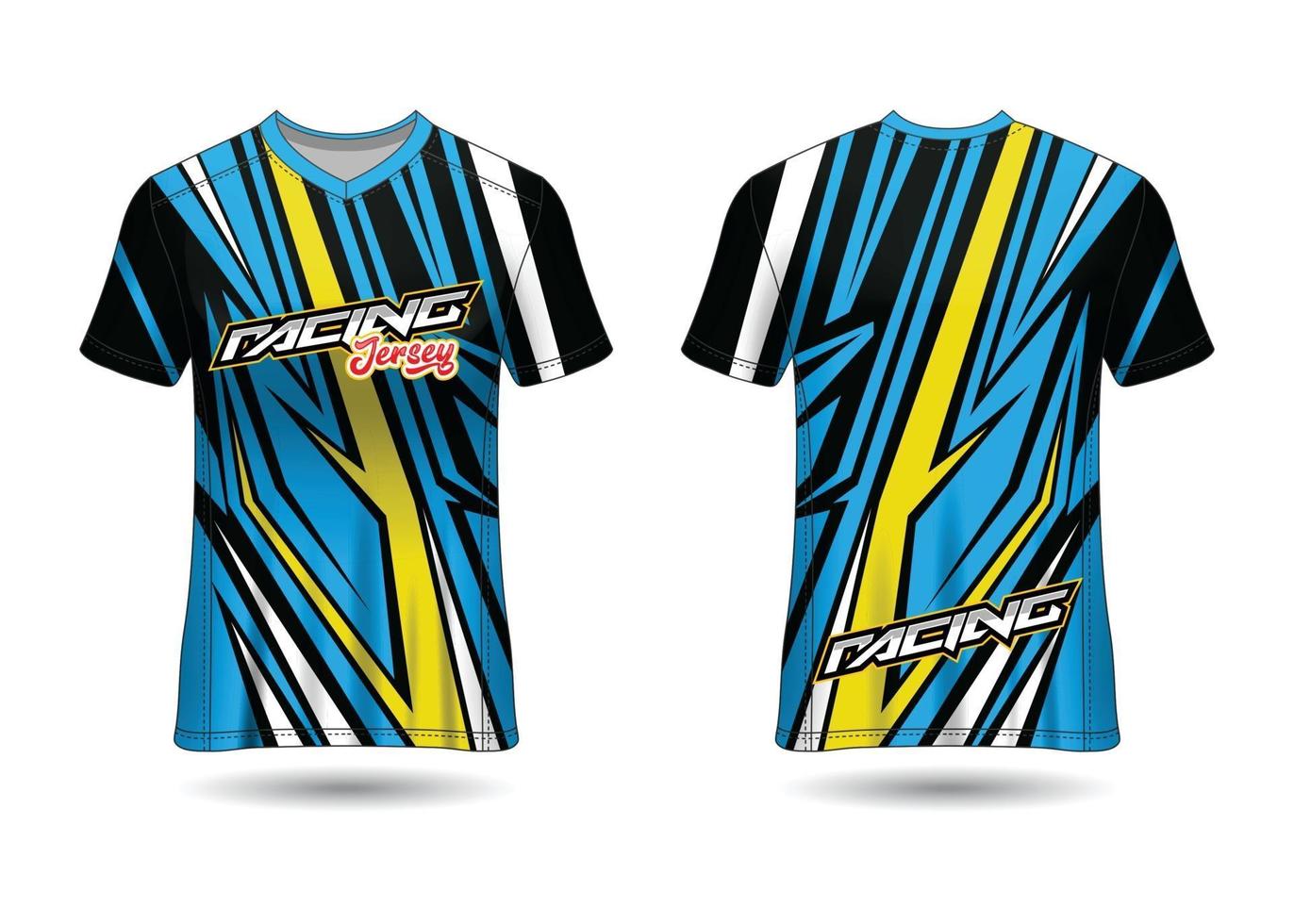 design de esporte de t-shirt. camisa de corrida. vista frontal e traseira uniforme. vetor