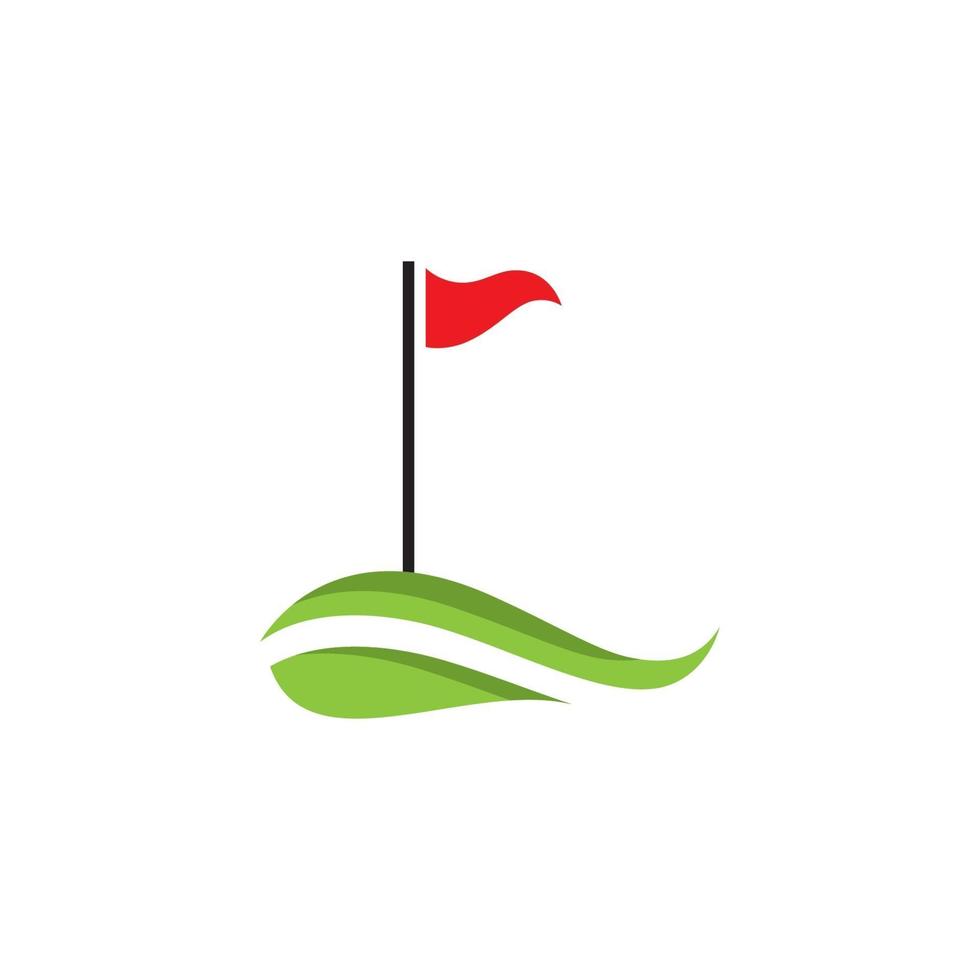 ilustração de estoque de ícone de vetor de logotipo de golfe