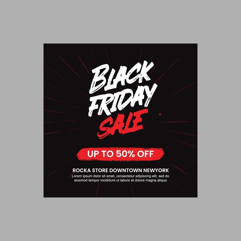 modelo de mídia social black friday post vetor