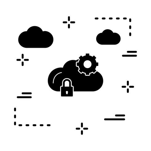 ícone de configuração de nuvem de vetor
