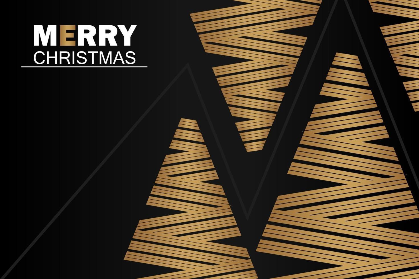 banner de feliz Natal e feliz ano novo. design moderno de ouro. vetor