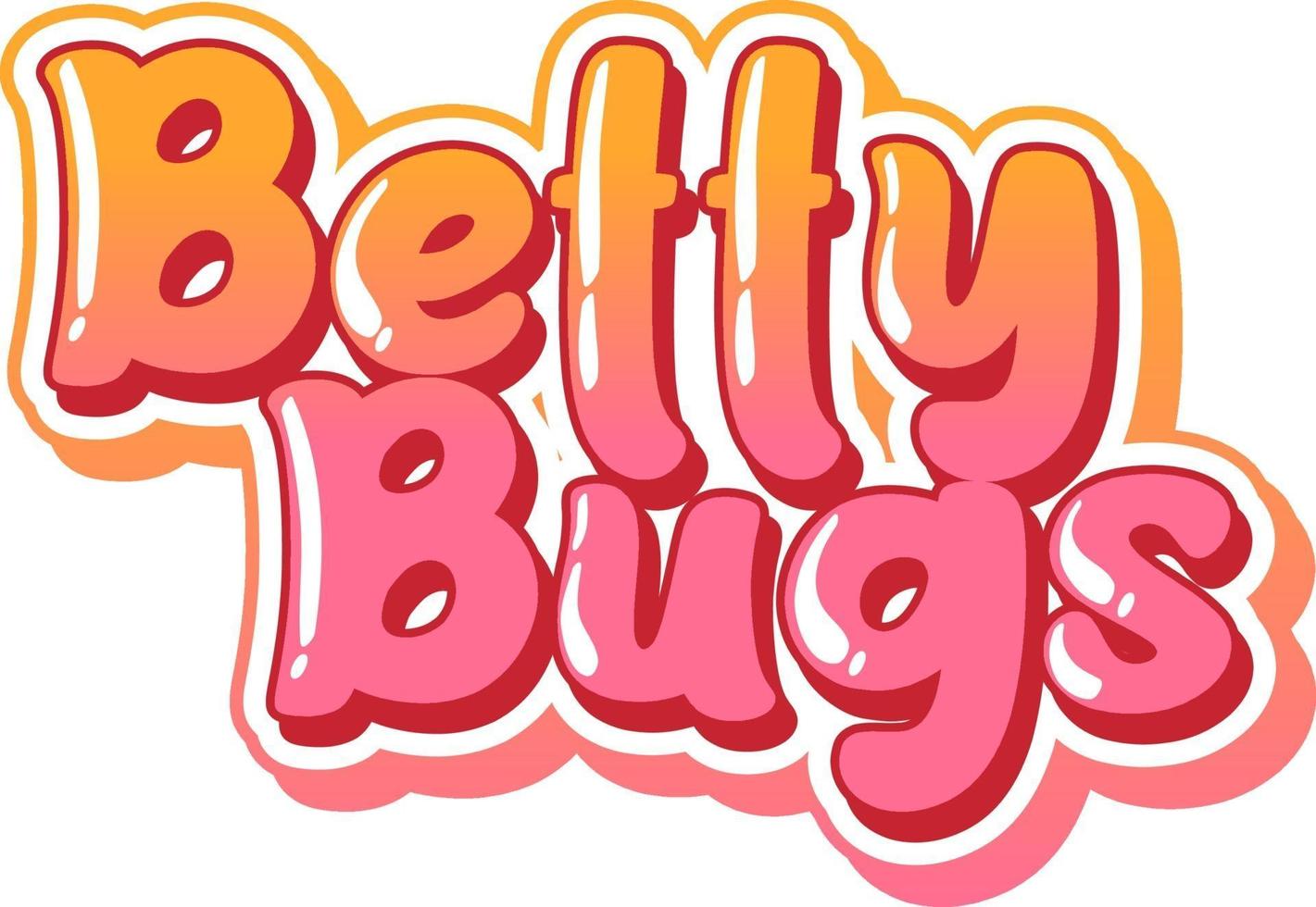 design de texto do logotipo betty bugs vetor