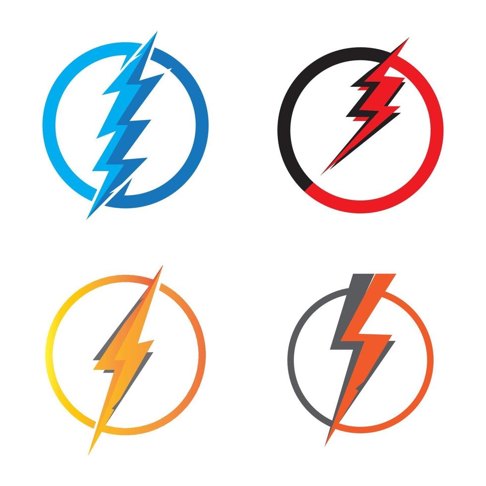 modelo de design de logotipo de eletricidade relâmpago raio vetor