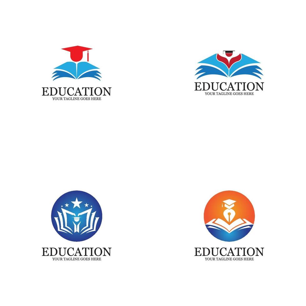 vetor de modelo de logotipo de educação