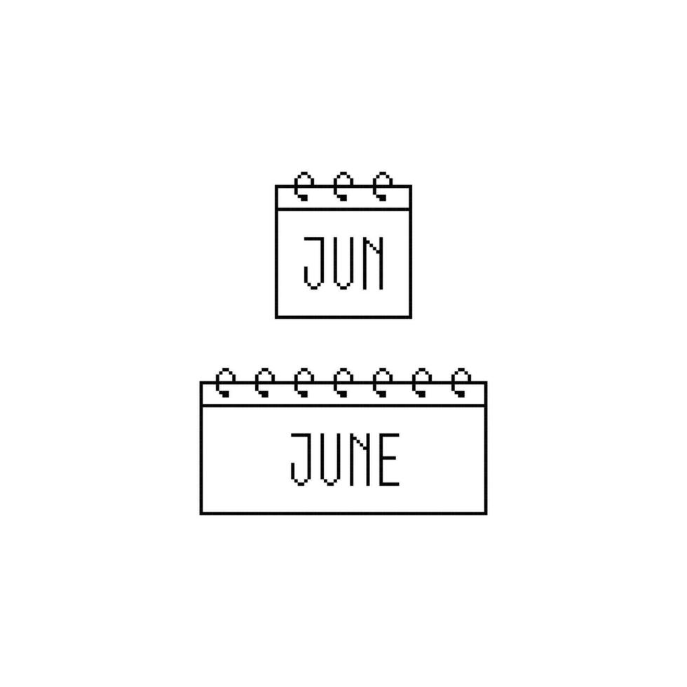 Junho calendário logotipo ícone vetor