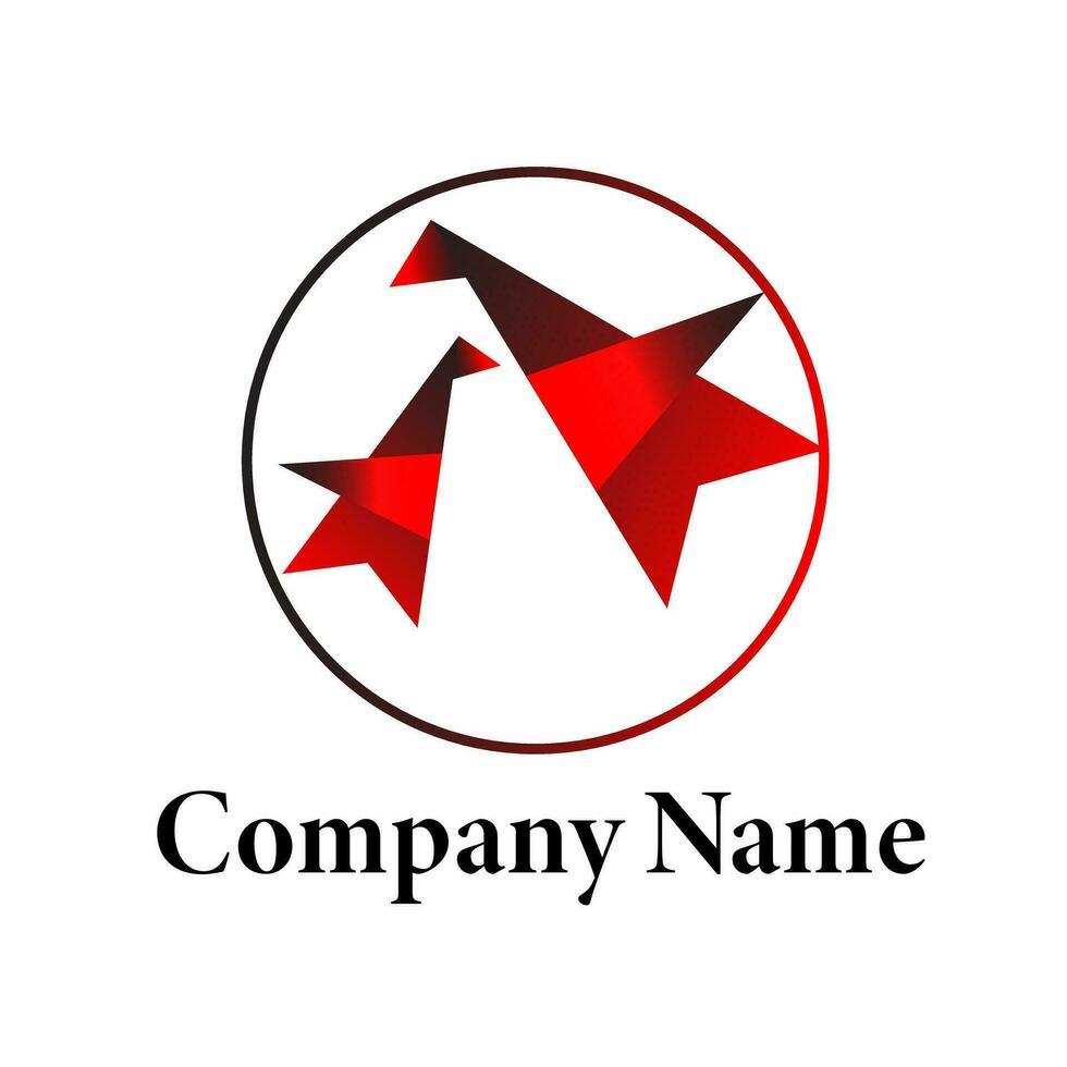 pássaro forma logotipo para companhia vetor