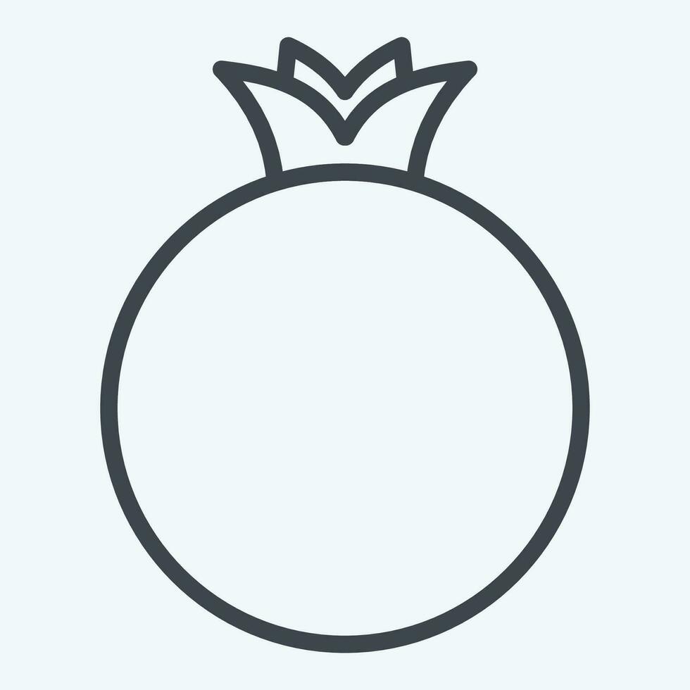 ícone romã. relacionado para fruta e vegetal linha estilo. simples Projeto editável. simples ilustração vetor