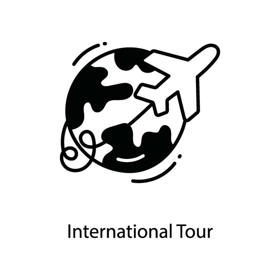 internacional Tour rabisco ícone Projeto ilustração. viagem símbolo em branco fundo eps 10 Arquivo vetor