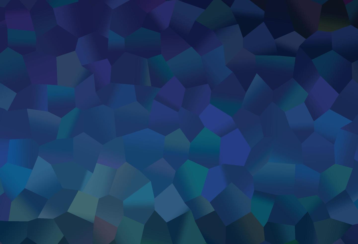 layout de vetor azul escuro com formas hexagonais.