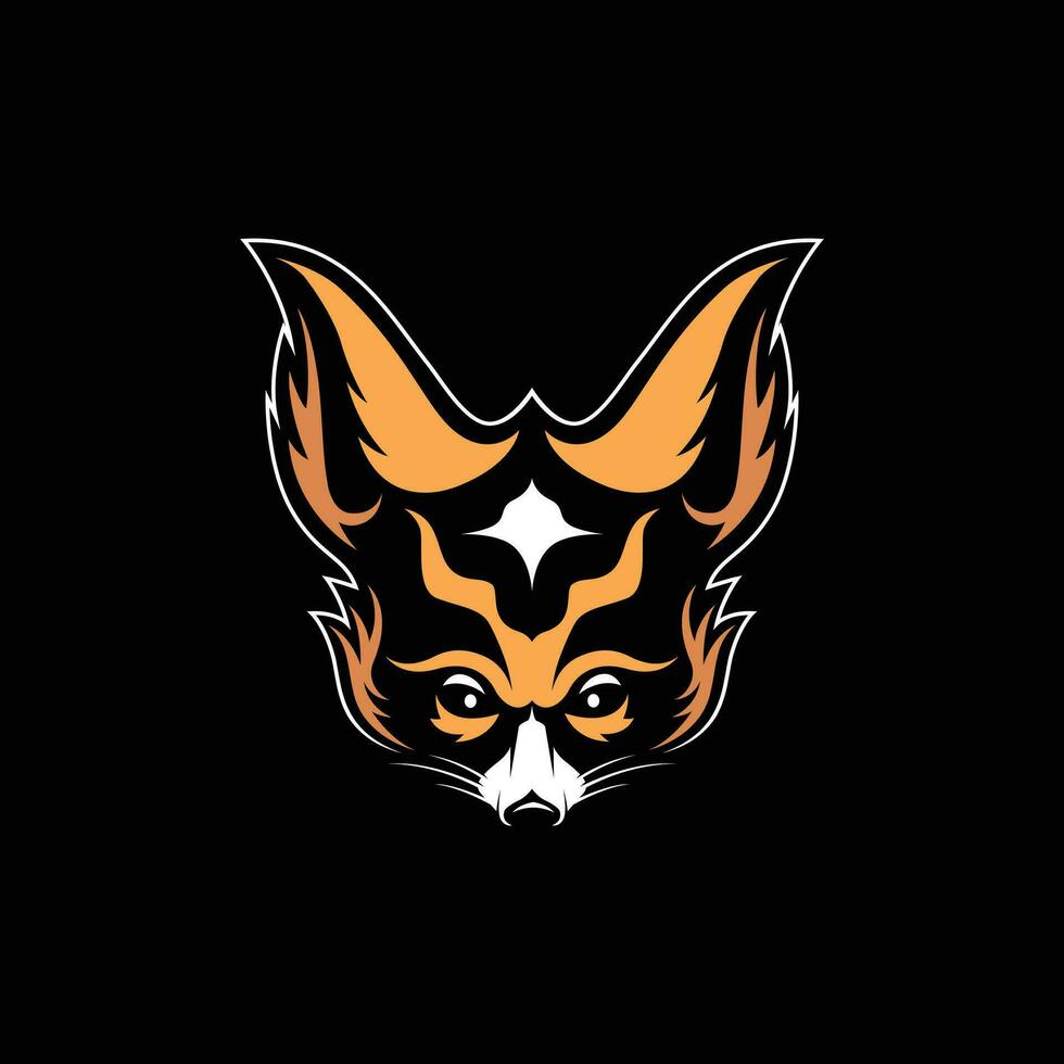 fennec Raposa silhueta vetor, retro logotipo, vintage, fennec Raposa cabeça, minimalismo, fennec Raposa linha arte, e-sports logotipo, fennec Raposa ilustração vetor