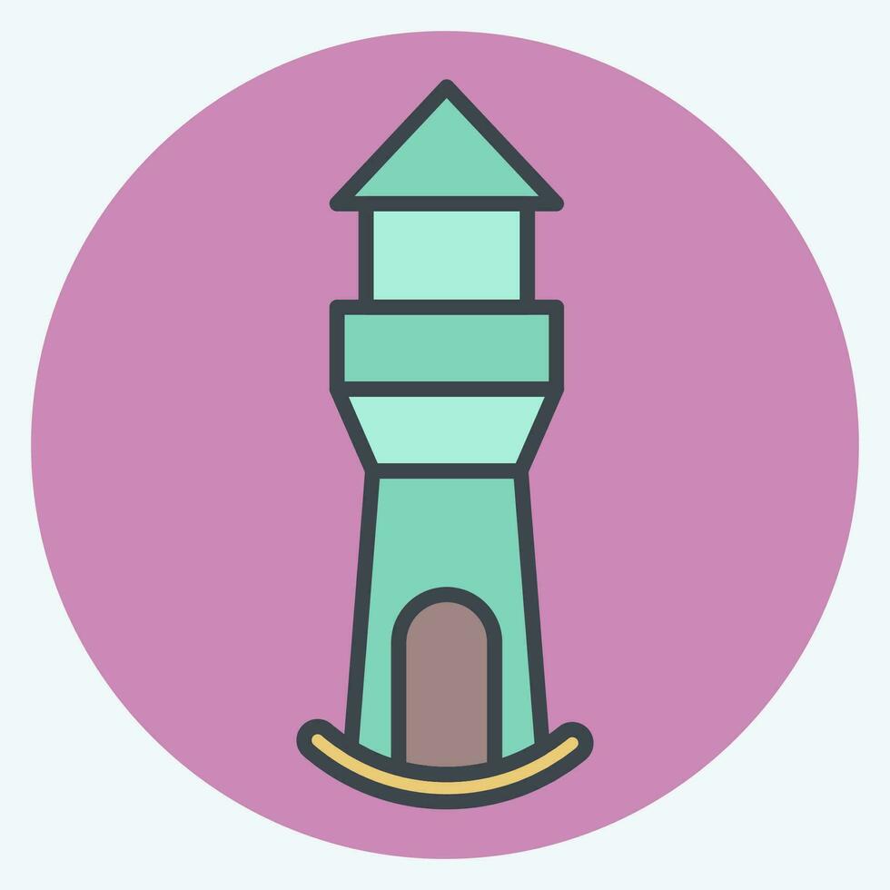 ícone farol. relacionado para ícone construção símbolo. cor companheiro estilo. simples Projeto editável. simples ilustração vetor