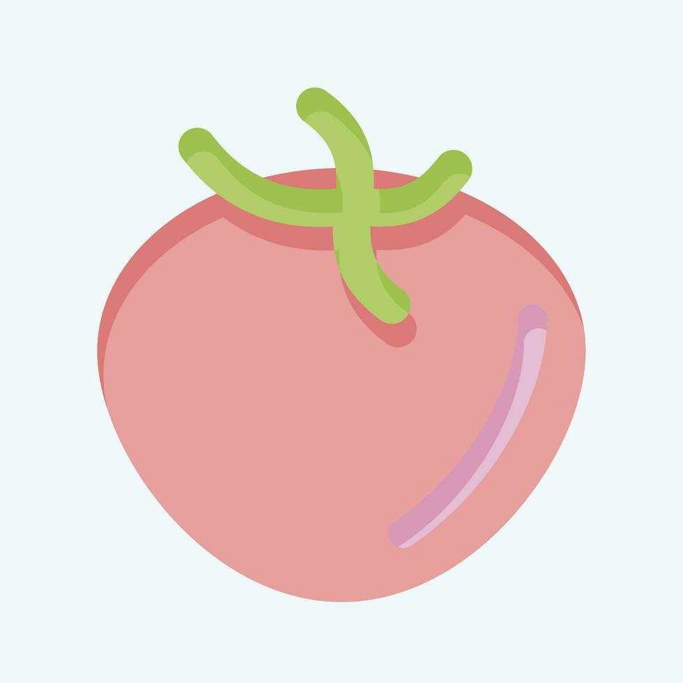 ícone tomate. relacionado para fruta e vegetal símbolo. plano estilo. simples Projeto editável. simples ilustração vetor