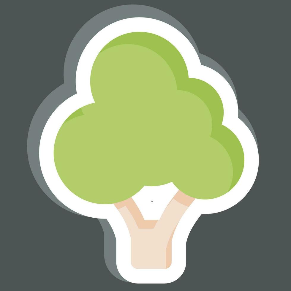 adesivo brócolis. relacionado para fruta e vegetal símbolo. simples Projeto editável. simples ilustração vetor