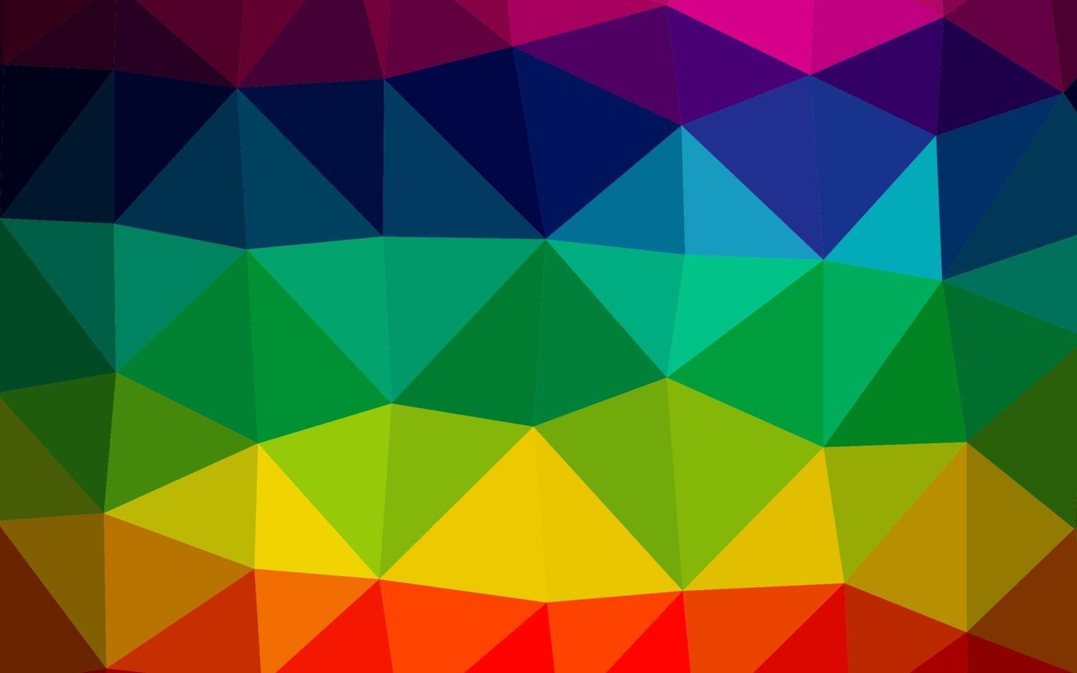 cobertura poligonal abstrata do vetor do arco-íris multicolorido escuro.