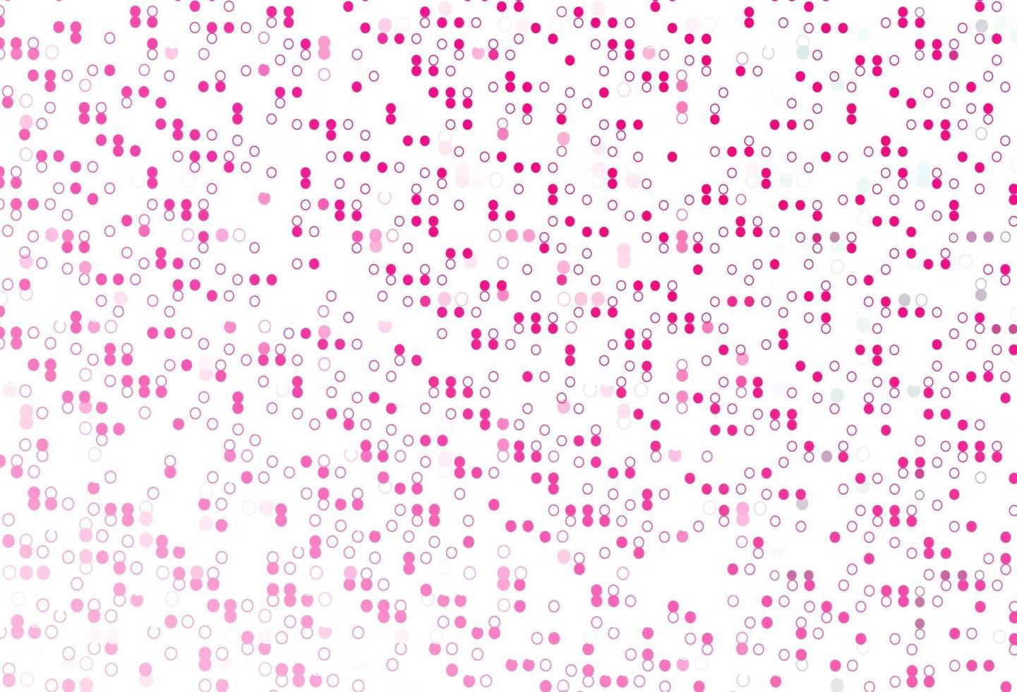 layout de vetor roxo claro, rosa com formas de círculo.