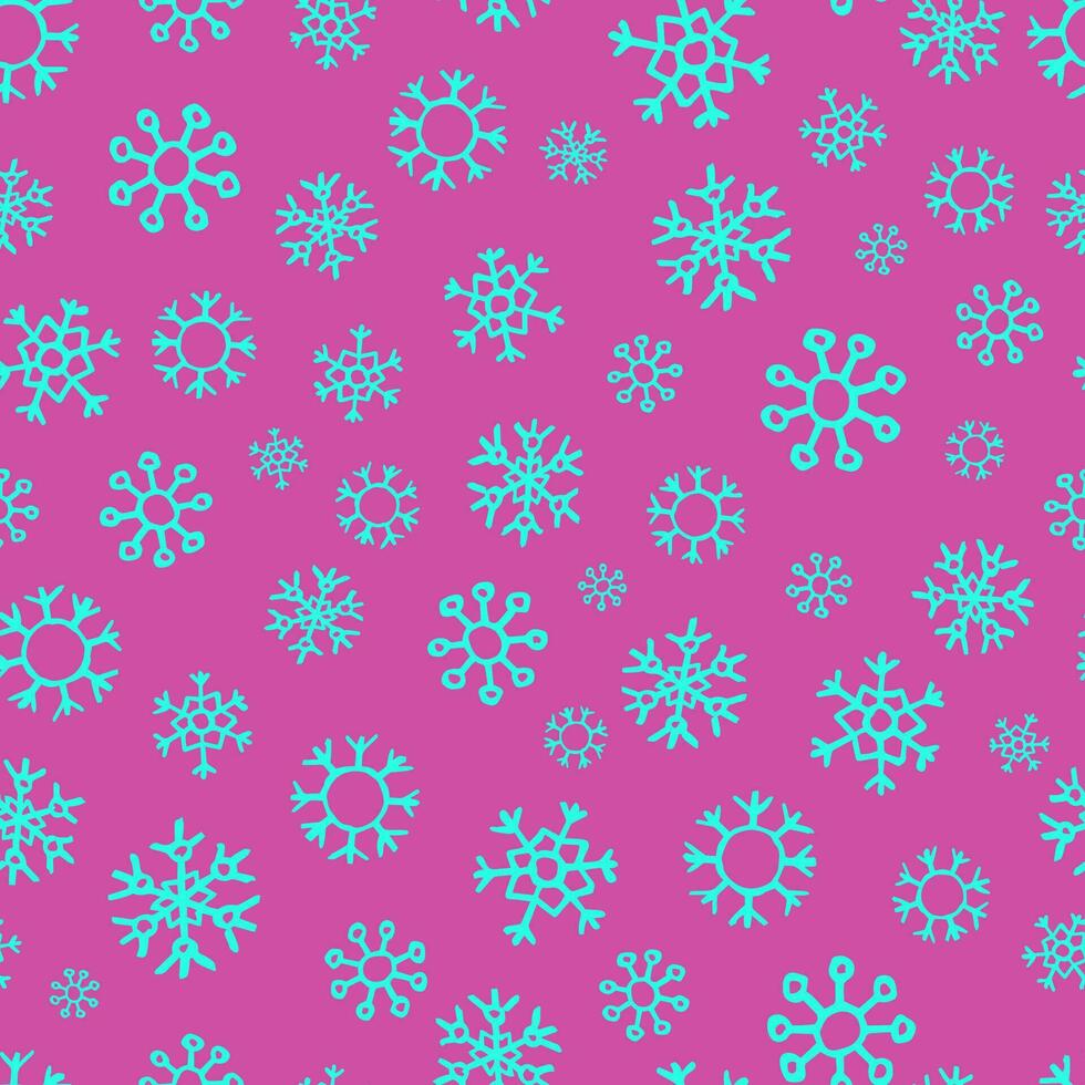 desatado fundo do mão desenhado flocos de neve. Natal e Novo ano decoração elementos. vetor ilustração.