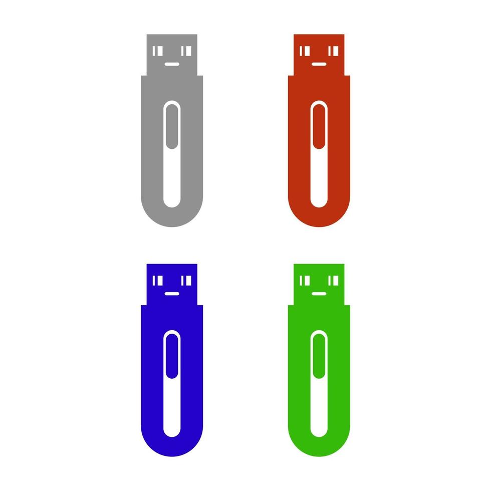 drive USB ilustrado em um fundo branco vetor