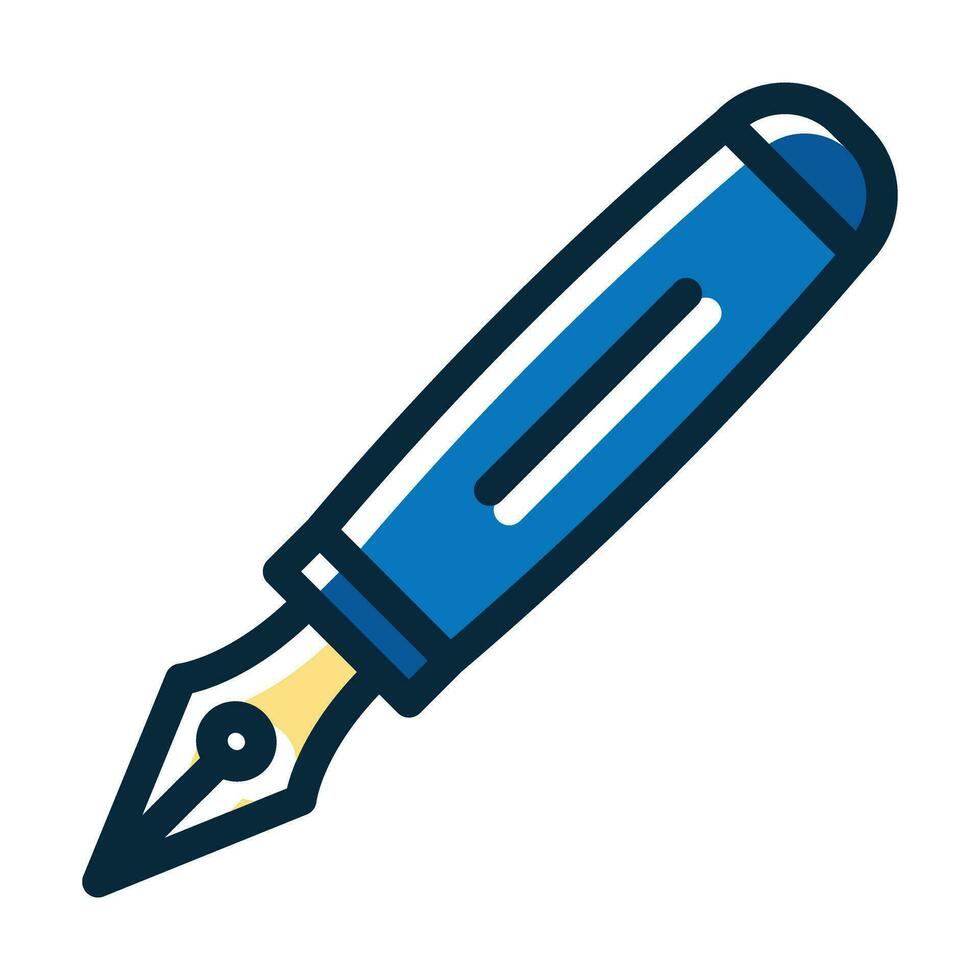 fonte caneta vetor Grosso linha preenchidas Sombrio cores ícones para pessoal e comercial usar.