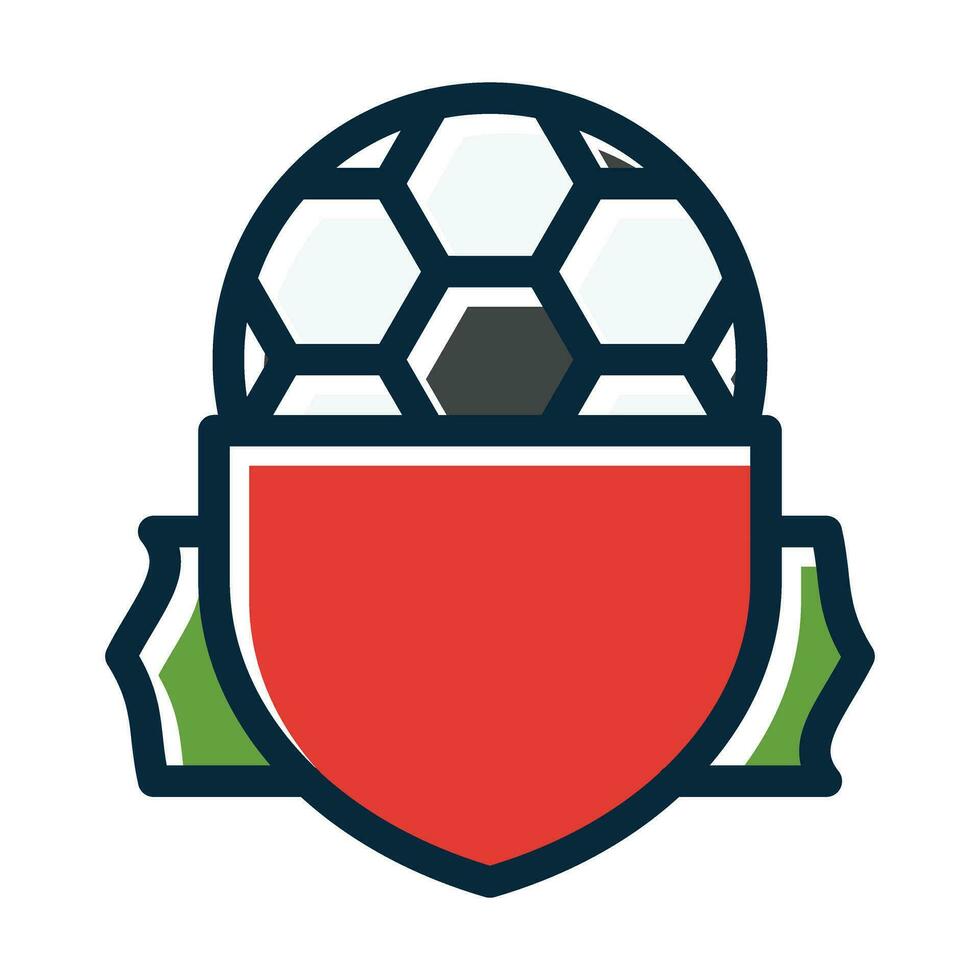 futebol bandeira vetor Grosso linha preenchidas Sombrio cores ícones para pessoal e comercial usar.