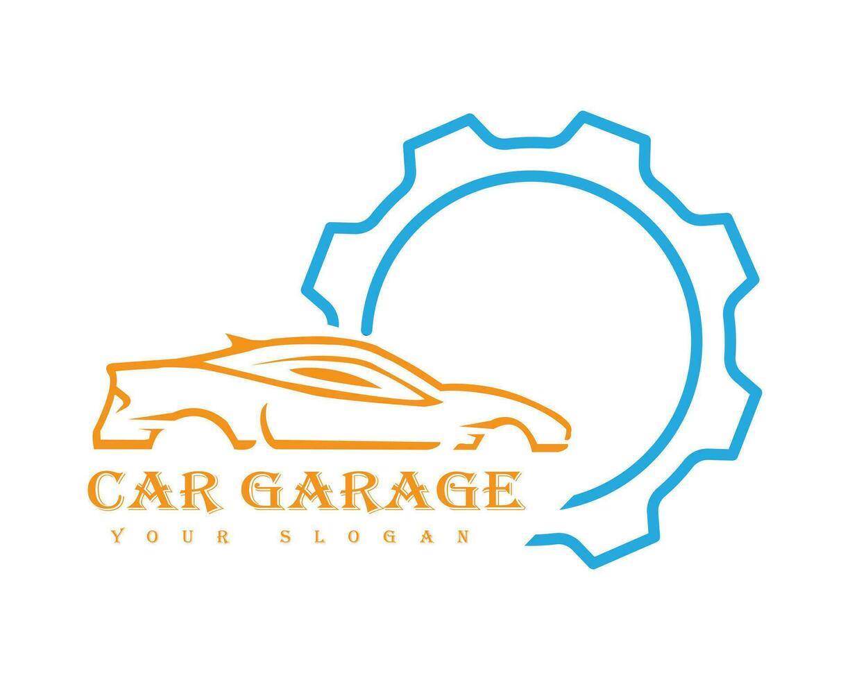 garagem logotipo ícone conceito ilustração. vetor