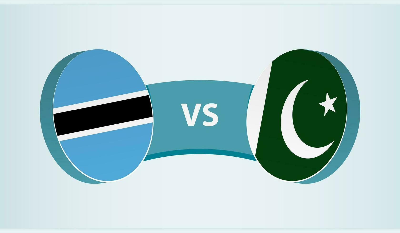botsuana versus Paquistão, equipe Esportes concorrência conceito. vetor