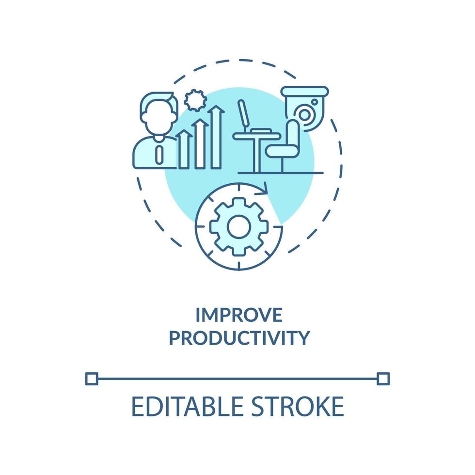 ícone do conceito de melhoria de produtividade vetor