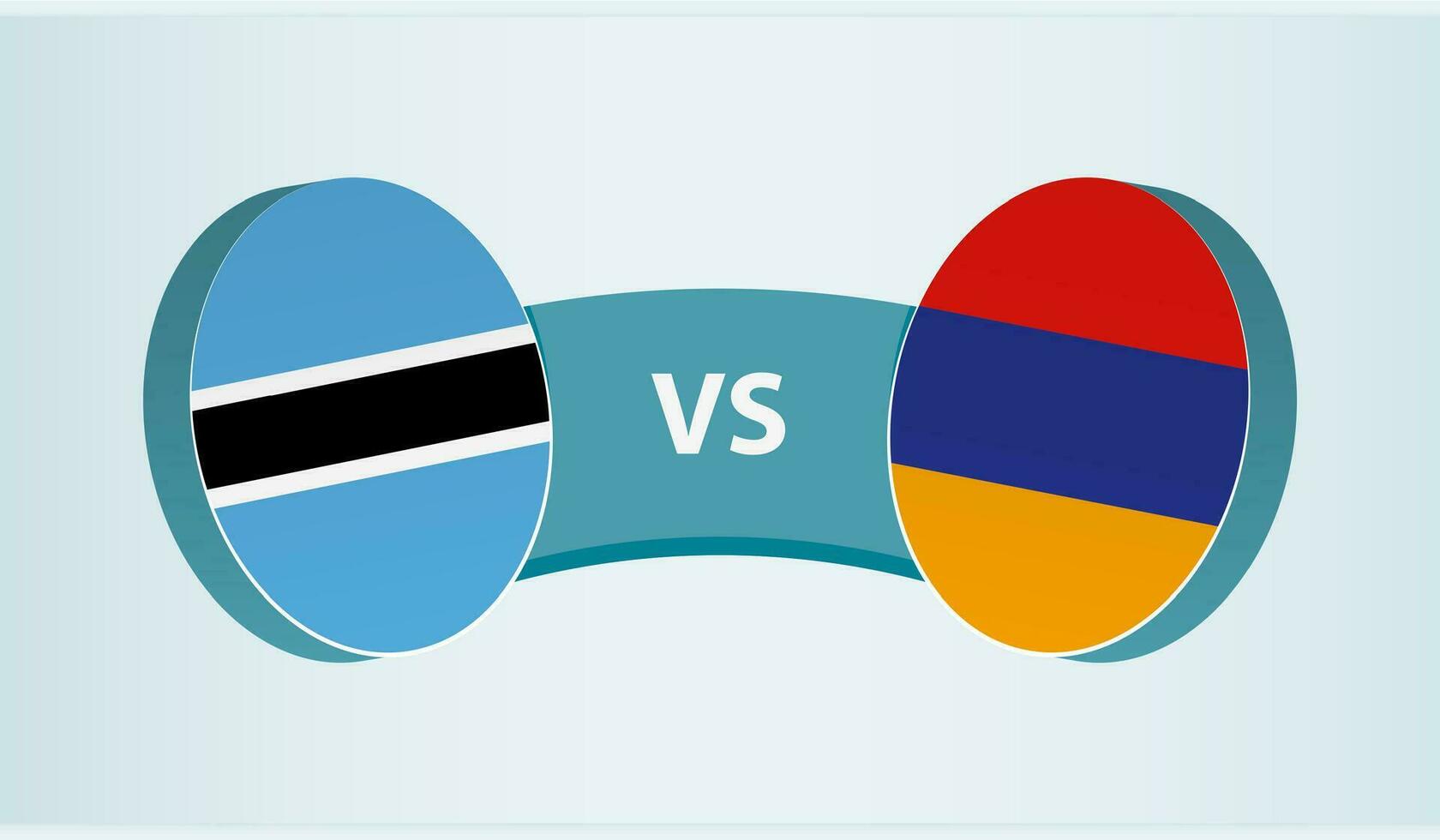 botsuana versus Armênia, equipe Esportes concorrência conceito. vetor