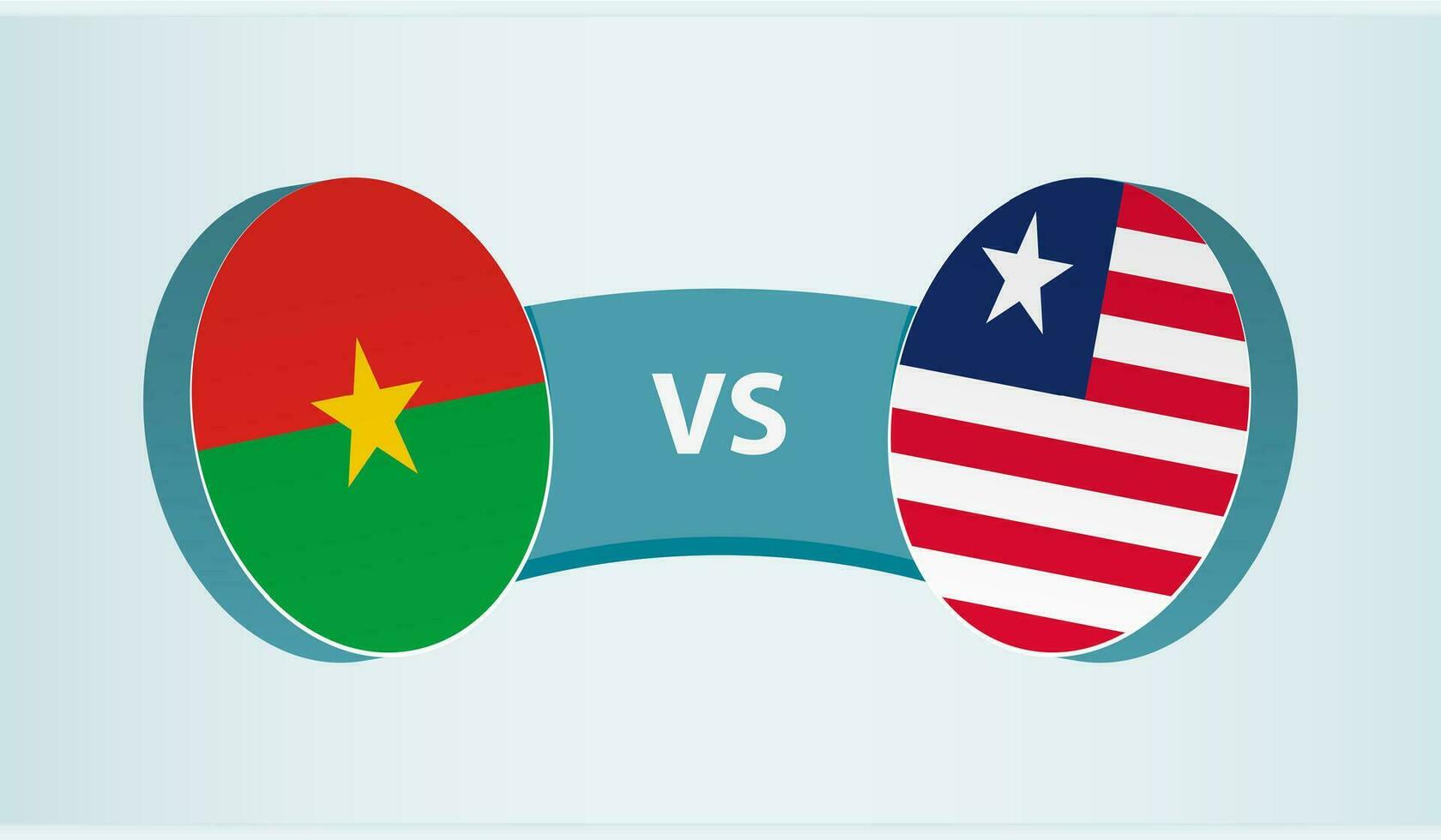 burkina faso versus Libéria, equipe Esportes concorrência conceito. vetor