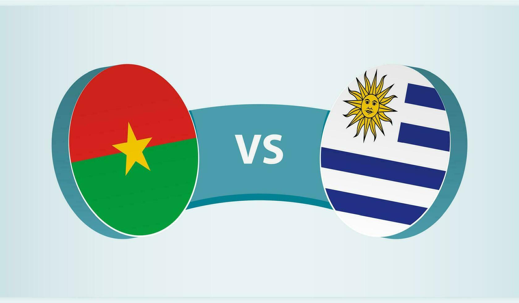 burkina faso versus Uruguai, equipe Esportes concorrência conceito. vetor