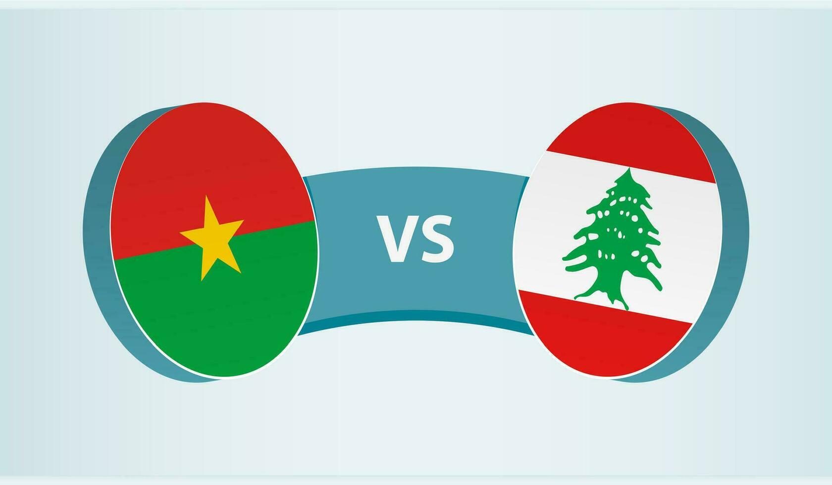 burkina faso versus Líbano, equipe Esportes concorrência conceito. vetor