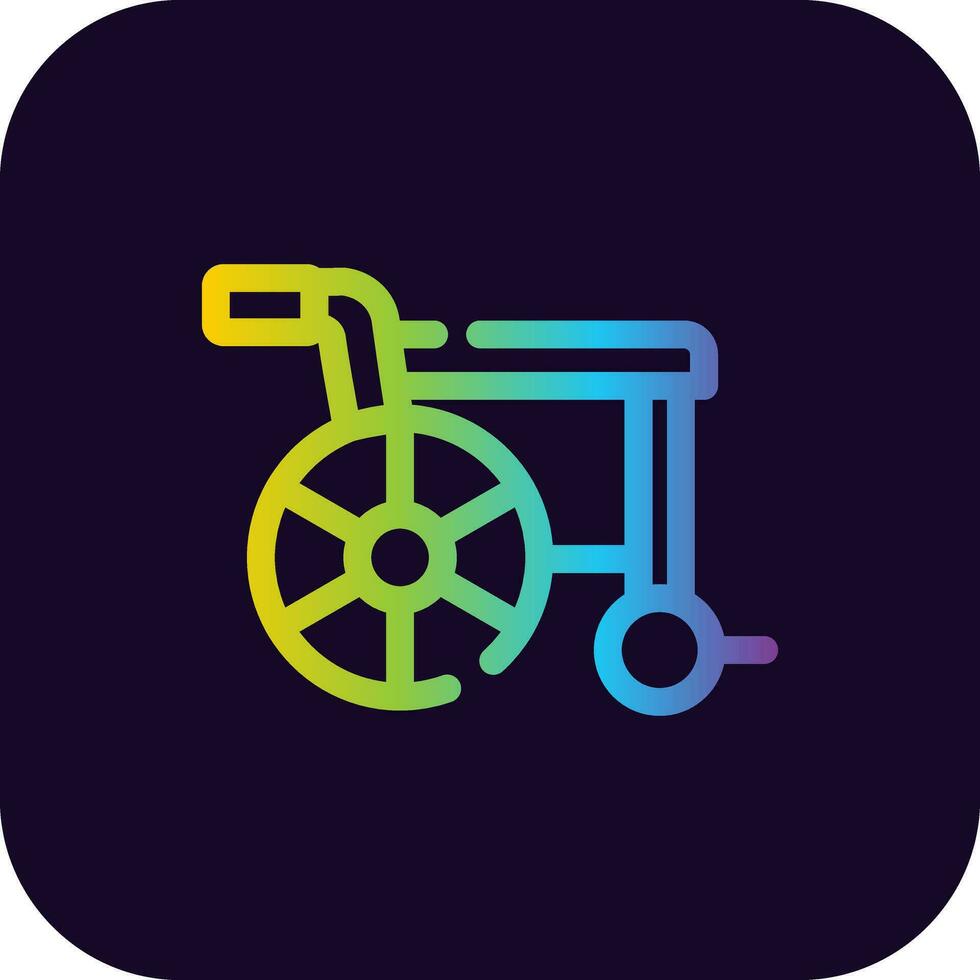 design de ícone criativo de cadeira de rodas vetor