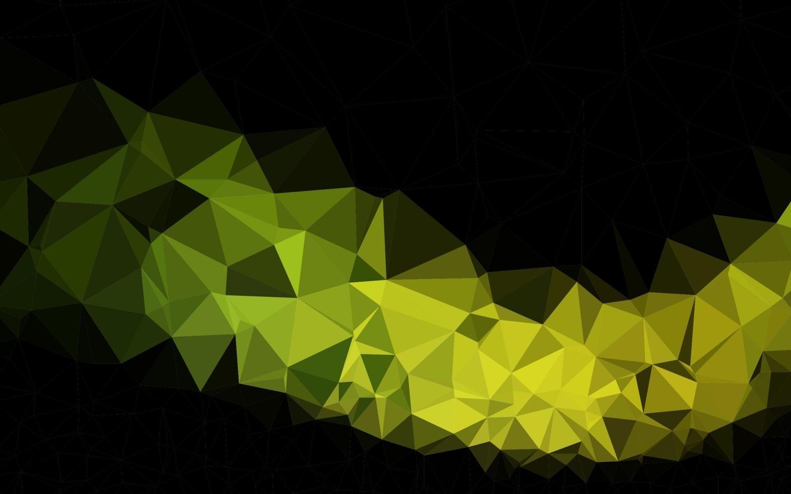 modelo de triângulo embaçado vetor verde escuro e amarelo.
