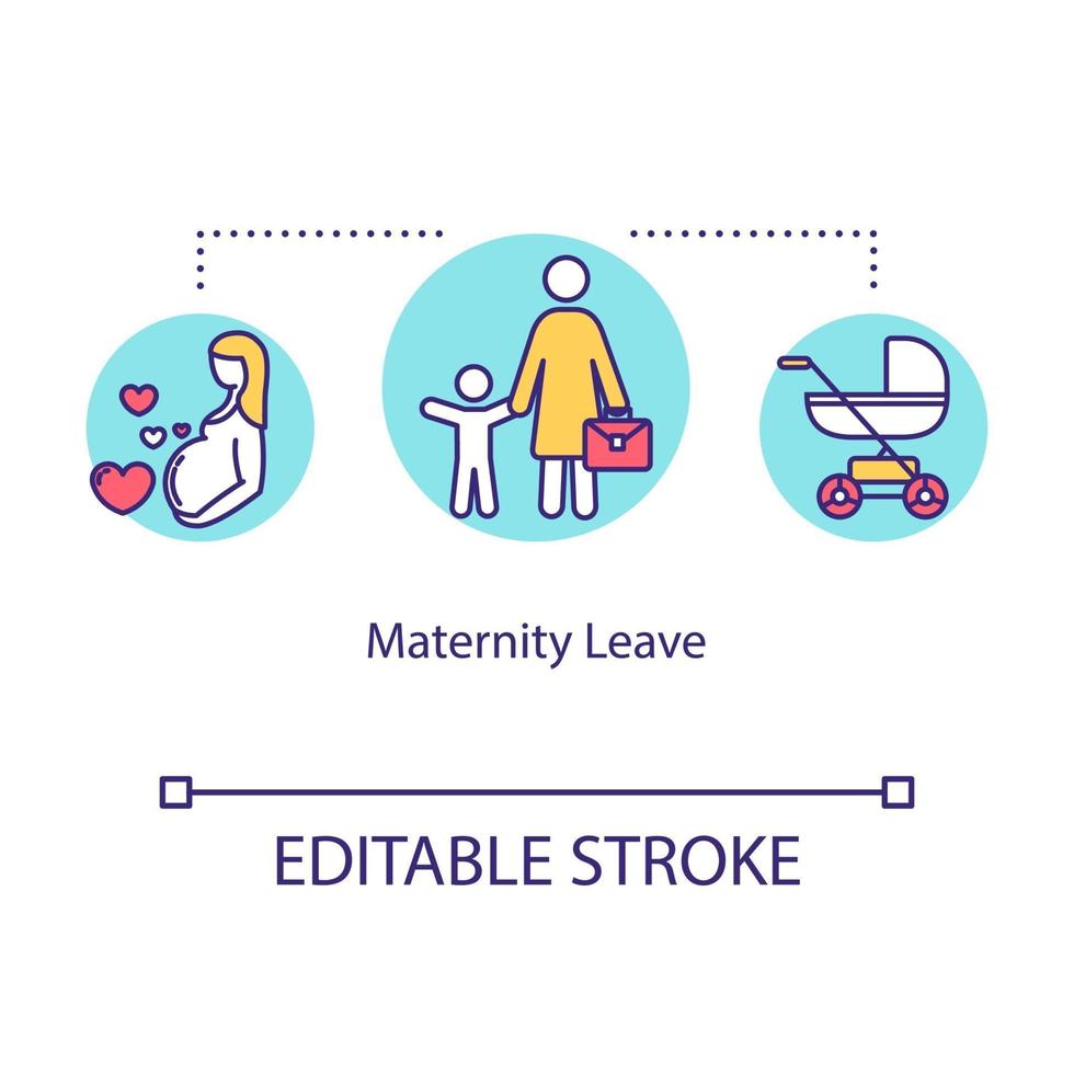ícone do conceito de licença maternidade vetor