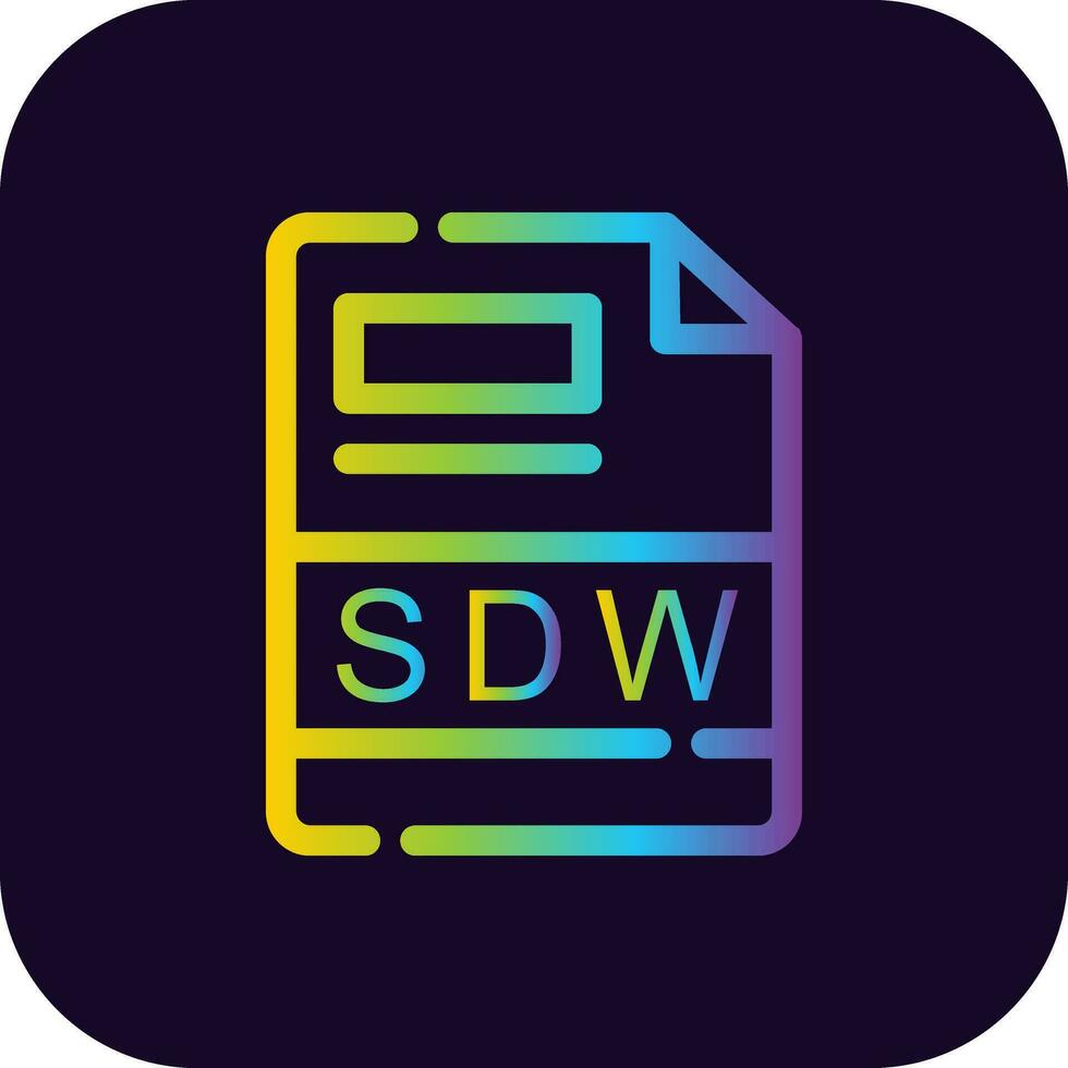 sdw criativo ícone Projeto vetor