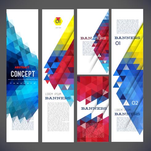 Design de modelo de vetor abstrato banners de design