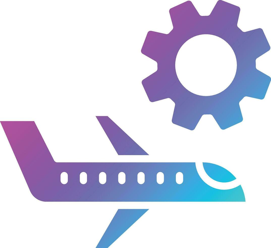 ilustração de design de ícone de vetor de manutenção de avião